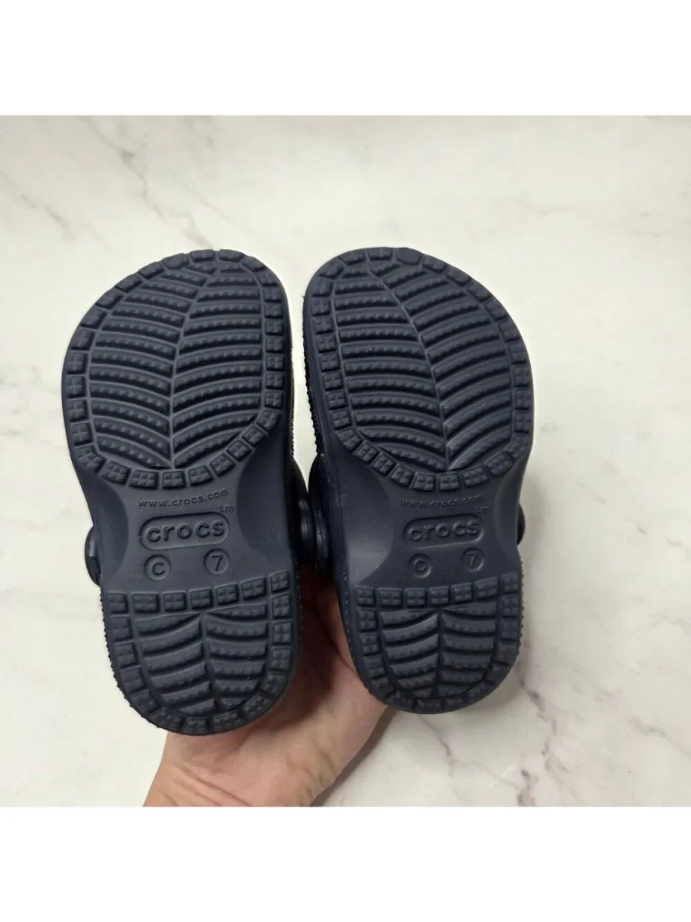 Crocs Navy Blue Baya Sandals Slip-On Mules Water Shoes Toddler 7